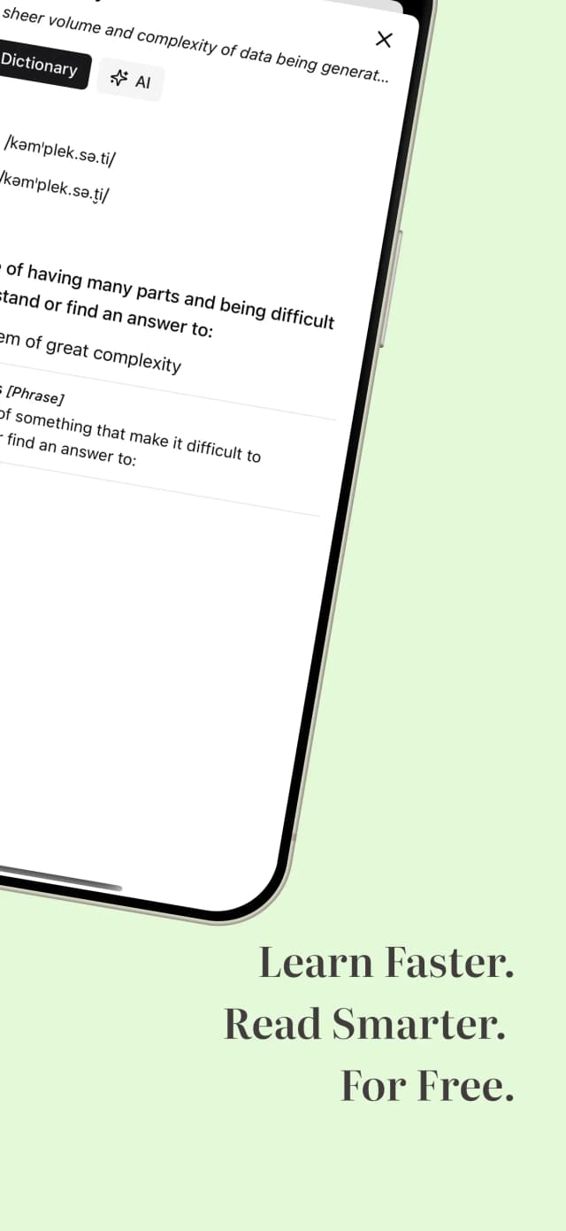 AI Reader Dictionary Feature